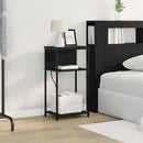 vidaXL Éjjeliszekrény Musta tammi 41 x 28 x 76 cm Faanyag