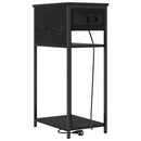 vidaXL Éjjeliszekrény Fekete tölgy 41 x 28 x 76 cm Faanyag