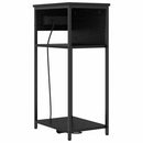 vidaXL Éjjeliszekrény Fekete tölgy 41 x 28 x 76 cm Faanyag