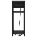 vidaXL Éjjeliszekrény Fekete tölgy 41 x 28 x 76 cm Faanyag