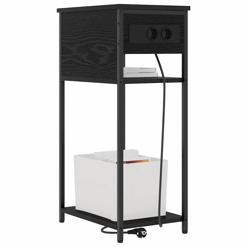 vidaXL Éjjeliszekrény Musta tammi 41 x 28 x 76 cm Faanyag