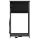 vidaXL Éjjeliszekrény Fekete tölgy 41 x 28 x 76 cm Faanyag