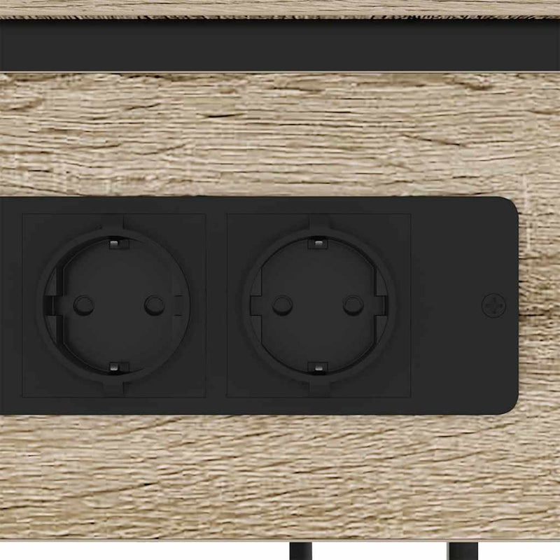 vidaXL Éjjeliszekrény sonoma tölgy 41 x 28 x 76 cm Faanyag