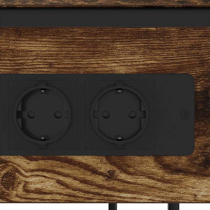 vidaXL Éjjeliszekrény Füstölt tölgy 41 x 28 x 76 cm Faanyag