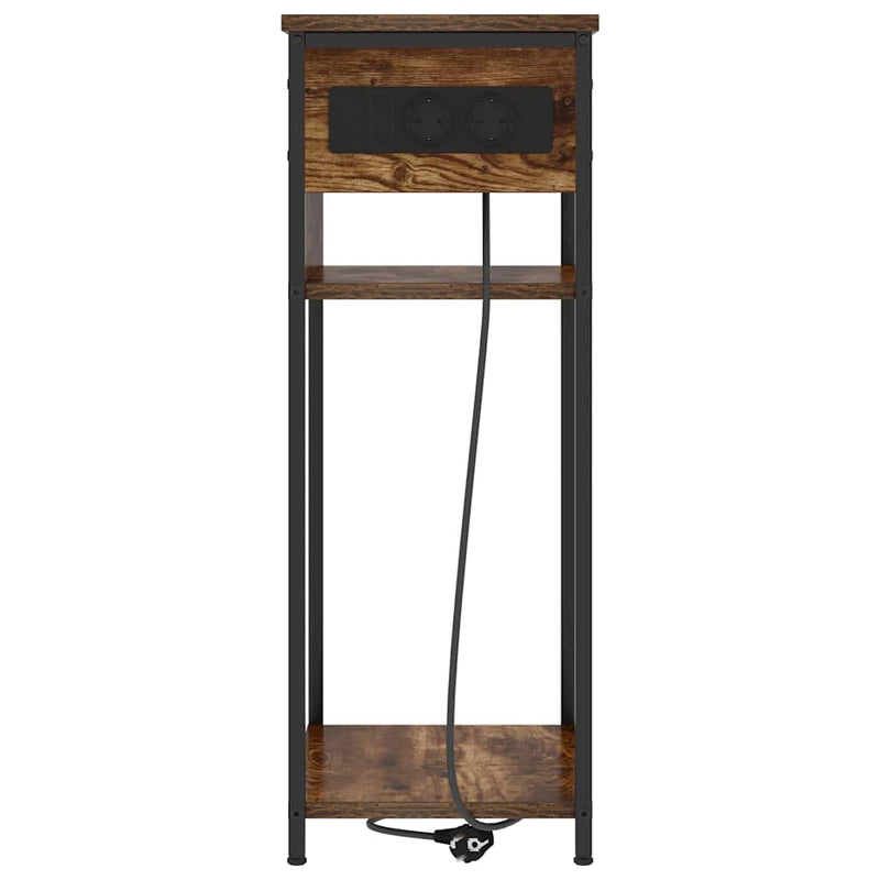 vidaXL Éjjeliszekrény Füstölt tölgy 41 x 28 x 76 cm Faanyag