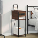 vidaXL Éjjeliszekrény barna tölgy 41 x 28 x 76 cm Faanyag