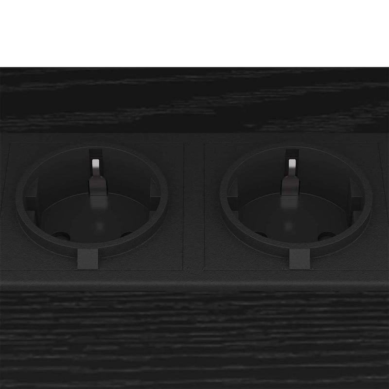 vidaXL Éjjeli asztal Musta tammi 38 x 30 x 48 cm Faanyag