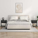 vidaXL Éjjeli asztal 2 pcs Musta tammi 38 x 30 x 48 cm Faanyag