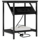 vidaXL Éjjeliszekrény 2 pcs Fekete tölgy 38 x 30 x 48 cm Faanyag