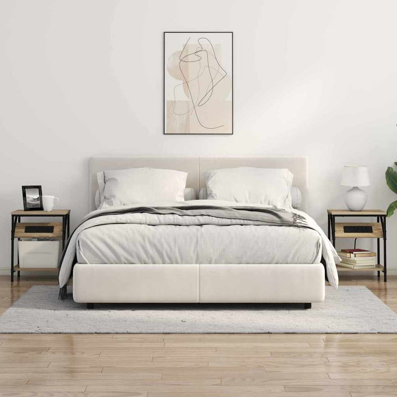 vidaXL Éjjeli asztal 2 pcs sonoma tölgy 38 x 30 x 48 cm Faanyag