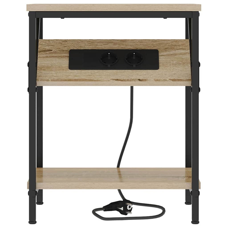 vidaXL Éjjeli asztal 2 pcs sonoma tölgy 38 x 30 x 48 cm Faanyag