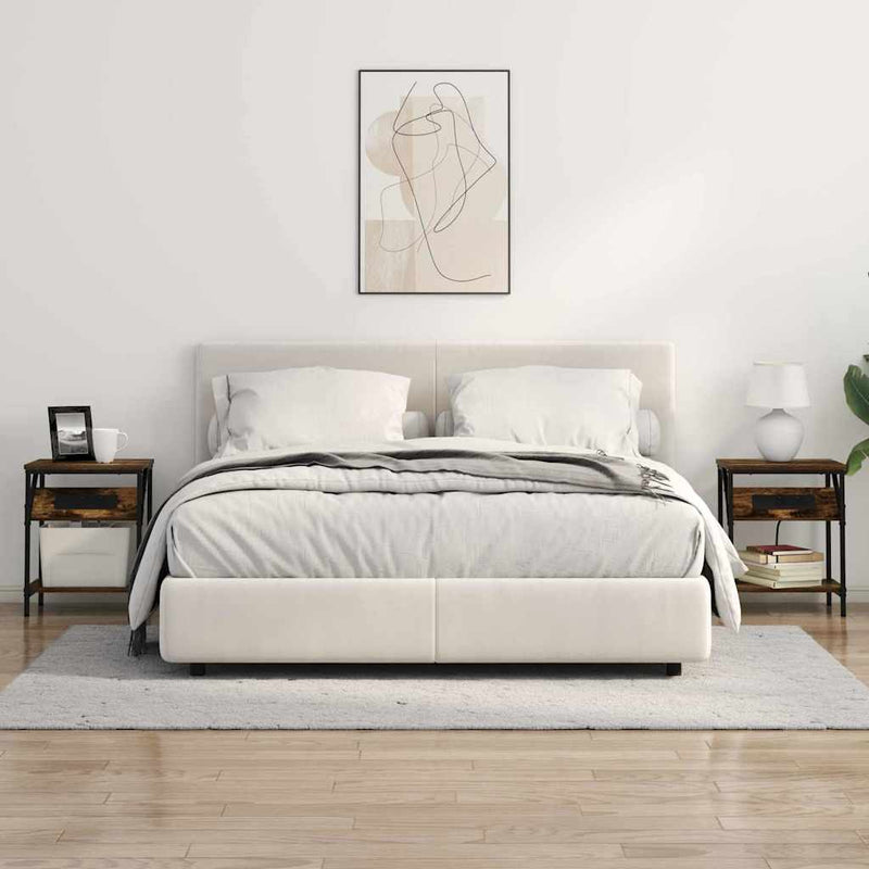 vidaXL Éjjeli asztal Füstölt tölgy 38 x 30 x 48 cm Faanyag