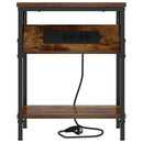 vidaXL Éjjeli asztal Füstölt tölgy 38 x 30 x 48 cm Faanyag