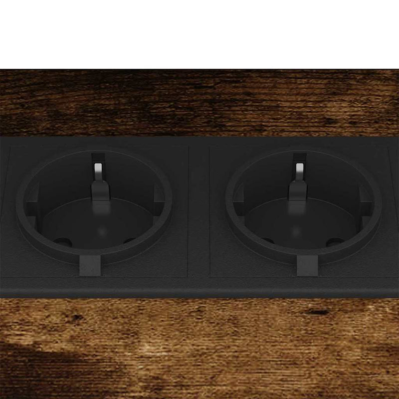 vidaXL Éjjeli asztal 2 pcs Füstölt tölgy 38 x 30 x 48 cm Faanyag