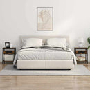 vidaXL Éjjeli asztal 2 pcs Füstölt tölgy 38 x 30 x 48 cm Faanyag