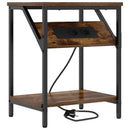 vidaXL Éjjeli asztal 2 pcs Füstölt tölgy 38 x 30 x 48 cm Faanyag