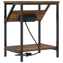 vidaXL Éjjeli asztal 2 pcs Füstölt tölgy 38 x 30 x 48 cm Faanyag