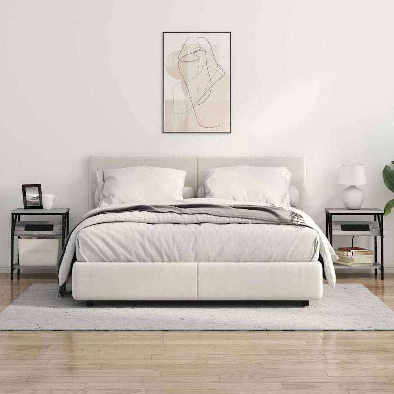 vidaXL Éjjeli asztal Szürke sonoma 38 x 30 x 48 cm Faanyag