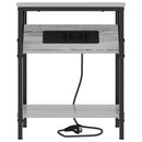 vidaXL Éjjeli asztal Szürke sonoma 38 x 30 x 48 cm Faanyag