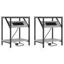 vidaXL Éjjeliszekrény 2 pcs Szürke Sonoma 38 x 30 x 48 cm Faanyag