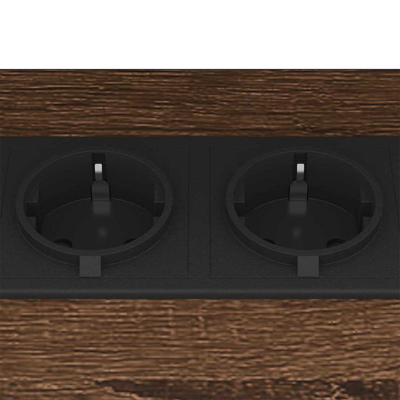 vidaXL Éjjeli asztal barna tölgy 38 x 30 x 48 cm Faanyag