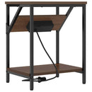 vidaXL Éjjeli asztal barna tölgy 38 x 30 x 48 cm Faanyag