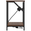 vidaXL Éjjeli asztal barna tölgy 38 x 30 x 48 cm Faanyag