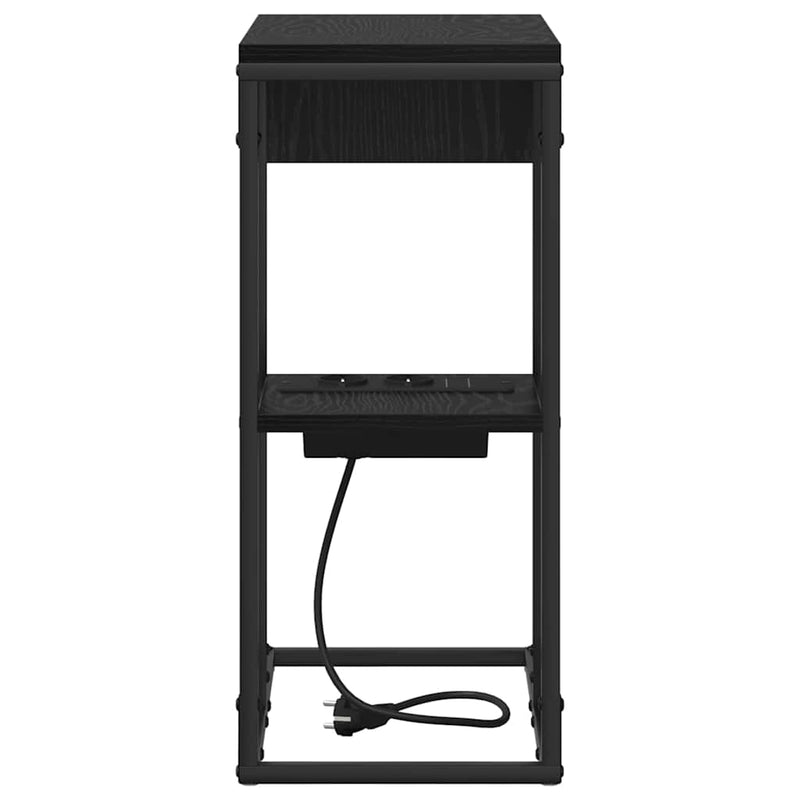 vidaXL Éjjeli asztal Musta tammi 41.5 x 26 x 60.5 cm Faanyag