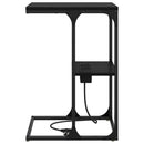 vidaXL Éjjeliszekrény Fekete tölgy 41,5 x 26 x 60,5 cm Faanyag