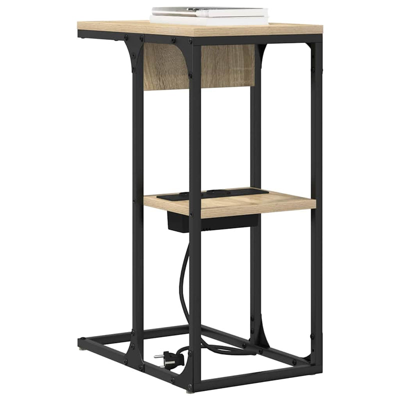 vidaXL Éjjeli asztal sonoma tölgy 41.5 x 26 x 60.5 cm Faanyag