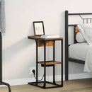 vidaXL Éjjeli asztal Füstölt tölgy 41.5 x 26 x 60.5 cm Faanyag