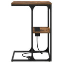 vidaXL Éjjeli asztal Füstölt tölgy 41.5 x 26 x 60.5 cm Faanyag