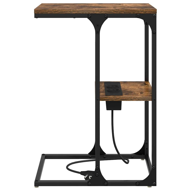 vidaXL Éjjeli asztal Füstölt tölgy 41.5 x 26 x 60.5 cm Faanyag