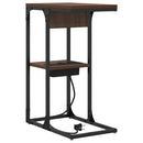 vidaXL Éjjeli asztal barna tölgy 41.5 x 26 x 60.5 cm Faanyag