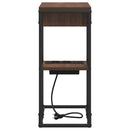 vidaXL Éjjeli asztal barna tölgy 41.5 x 26 x 60.5 cm Faanyag