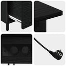 vidaXL Éjjeliszekrény fiókkal Musta tammi 60 x 30 x 61 cm Faanyag