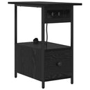 vidaXL Éjjeliszekrény fiókkal Fekete tölgy 60 x 30 x 61 cm Faanyag