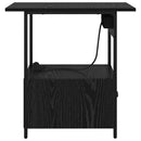 vidaXL Éjjeliszekrény fiókkal Musta tammi 60 x 30 x 61 cm Faanyag