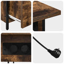 vidaXL Éjjeliszekrény fiókkal Füstölt tölgy 60 x 30 x 61 cm Faanyag