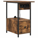 vidaXL Éjjeliszekrény fiókkal Füstölt tölgy 60 x 30 x 61 cm Faanyag