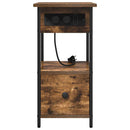 vidaXL Éjjeliszekrény fiókkal Füstölt tölgy 60 x 30 x 61 cm Faanyag