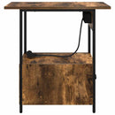 vidaXL Éjjeliszekrény fiókkal Füstölt tölgy 60 x 30 x 61 cm Faanyag