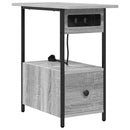 vidaXL Éjjeliszekrény fiókkal Szürke Sonoma 60 x 30 x 61 cm Faanyag