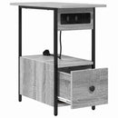 vidaXL Éjjeliszekrény fiókkal Szürke Sonoma 60 x 30 x 61 cm Faanyag