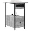 vidaXL Éjjeliszekrény fiókkal Szürke Sonoma 60 x 30 x 61 cm Faanyag