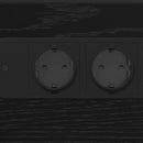 vidaXL Éjjeli asztal Musta tammi Faanyag