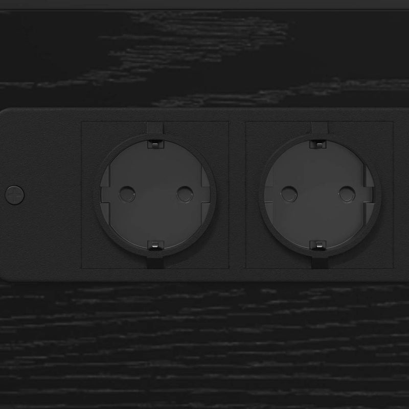 vidaXL Éjjeli asztal Musta tammi Faanyag