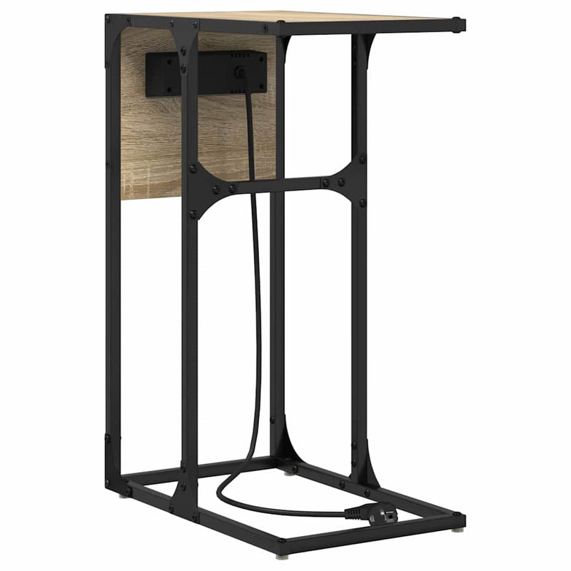 vidaXL Éjjeli asztal sonoma tölgy Faanyag