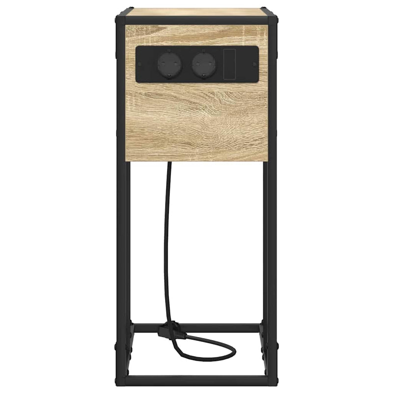 vidaXL Éjjeli asztal sonoma tölgy Faanyag