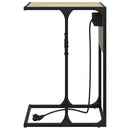 vidaXL Éjjeli asztal sonoma tölgy Faanyag